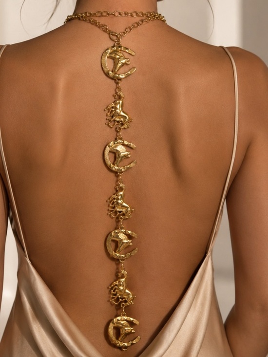 Anthropologie Jewelry - New! Gold back necklace 3-in-1